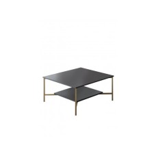 HANAH HOME Sto za dnevnu sobu Gold Line Anthracite Black