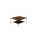 HANAH HOME Sto za dnevnu sobu Gold Line Walnut Black