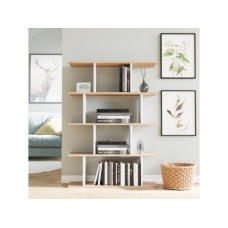 HANAH HOME Polica za knjige Harmon White Oak