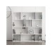 HANAH HOME Polica za knjige Hodbi White Anthracite