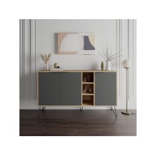 HANAH HOME Komoda Clara Console Oak Anthracite