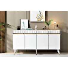 HANAH HOME Komoda Defne White Gold