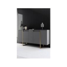 HANAH HOME Komoda Luxe Anthracite Gold