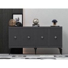 HANAH HOME Komoda Midas Anthracite Silver