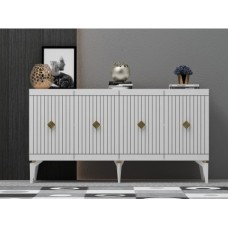 HANAH HOME Komoda Midas White Gold