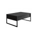 HANAH HOME Sto za dnevnu sobu Luxe Anthracite Black