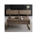 HANAH HOME Sto za dnevnu sobu Luxe Walnut Gold 1