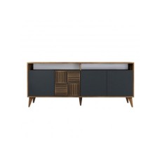 HANAH HOME Komoda Milan Walnut Anthracite 1