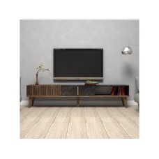 HANAH HOME TV polica Milan Walnut Black (845HCT3093)