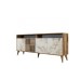 HANAH HOME Komoda Milan Walnut White Marble 1