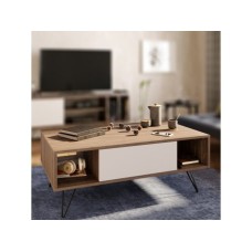 HANAH HOME Sto za dnevnu sobu Mistico Walnut White 2