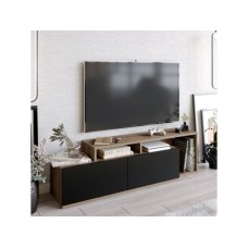 HANAH HOME TV polica Nexera Walnut Black (788DEC4033)