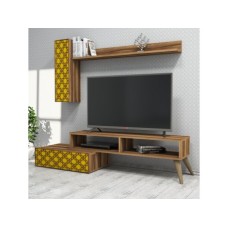 HANAH HOME TV polica Planet Walnut Yellow (845HCT3048)