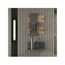 HANAH HOME Zidna polica Belita Oak Anthracite