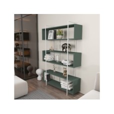 HANAH HOME Polica za knjige Bruti Green White