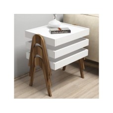 HANAH HOME Pomoćni stočić Roma Walnut White