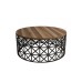 HANAH HOME Sto za dnevnu sobu Selin Metal Ferforje Walnut