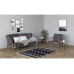 HANAH HOME Set stolova Mali Black Atlantic Pine