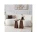 HANAH HOME Set stolova Mushroom 2 Gold Walnut