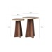 HANAH HOME Set stolova Mushroom 2 Gold Walnut