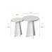 HANAH HOME Set stolova Mushroom 2 Gold White