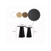 HANAH HOME Set stolova Mushroom Black