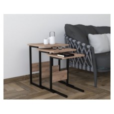 HANAH HOME Set stolova Sali Black Atlantic Pine