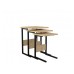 HANAH HOME Set stolova Sali Black Sapphire Oak