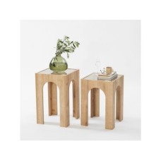 HANAH HOME Set stolova Seine 2 Oak Transparent