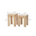 HANAH HOME Set stolova Seine 2 Oak Transparent