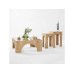 HANAH HOME Set stolova Seine 2 Oak Transparent