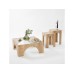 HANAH HOME Set stolova Seine 2 Oak Transparent