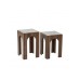 HANAH HOME Set stolova Seine 2 Transparent Walnut