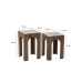 HANAH HOME Set stolova Seine 2 Transparent Walnut