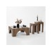 HANAH HOME Set stolova Seine 2 Walnut Dark Grey