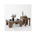 HANAH HOME Set stolova Seine 2 Walnut Dark Grey