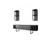 HANAH HOME Set za dnevnu sobu Black Line Set Anthracite Black