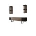 HANAH HOME Set za dnevnu sobu Black Line Set Walnut Black