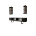 HANAH HOME Set za dnevnu sobu Black Line Set Walnut Black