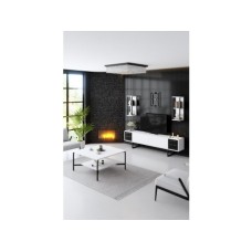 HANAH HOME Set za dnevnu sobu Black Line Set White Black