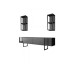 HANAH HOME Set za dnevnu sobu Chrome Line Set Anthracite Black