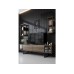 HANAH HOME Set za dnevnu sobu Chrome Line Set Walnut Black