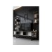 HANAH HOME Set za dnevnu sobu Chrome Line Set Walnut Black