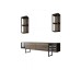 HANAH HOME Set za dnevnu sobu Chrome Line Set Walnut Black