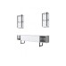 HANAH HOME Set za dnevnu sobu Chrome Line Set White Black