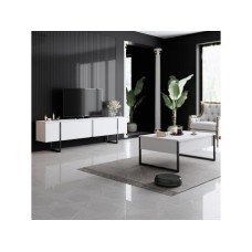 HANAH HOME Set za dnevnu sobu Luxe Set White Black