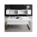 HANAH HOME Set za dnevnu sobu Luxe Set White Gold