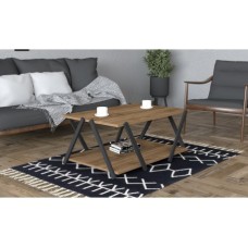 HANAH HOME Sto za dnevnu sobu Lara Anthracite Walnut