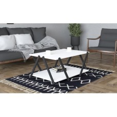 HANAH HOME Sto za dnevnu sobu Lara Anthracite White