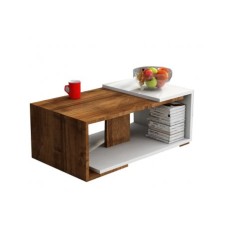 HANAH HOME Sto za dnevnu sobu Modern White Walnut